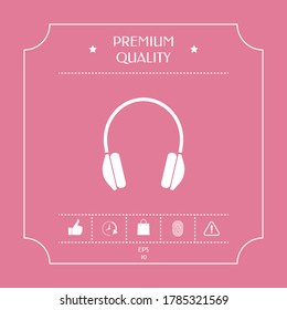 Headphones symbol icon. Graphic elements for your design