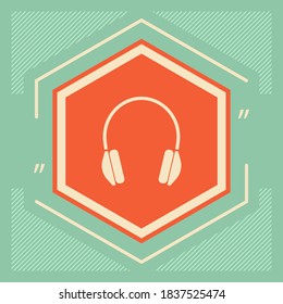Headphones symbol icon. Graphic elements for your design