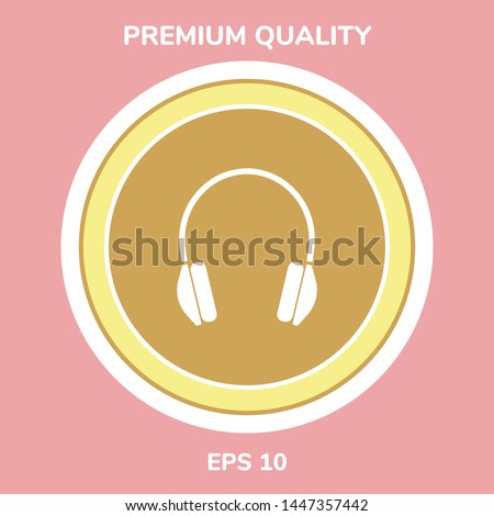 Headphones symbol icon. Graphic elements for your design