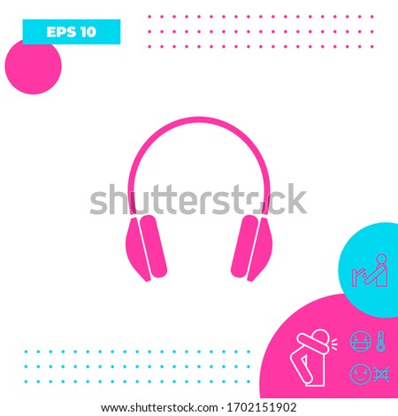 Headphones symbol icon. Graphic elements for your design