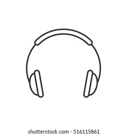 Headphones thin line icon
