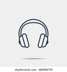 headphones thin line icon