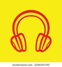 Headphones trendy artwork gorgeous abstract vector illustration colorful applied design.eps