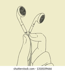 headphones in vector