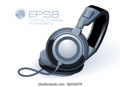 Headphones. Vector.