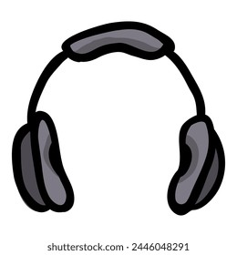 Headphones Vector Color Doodle Icon