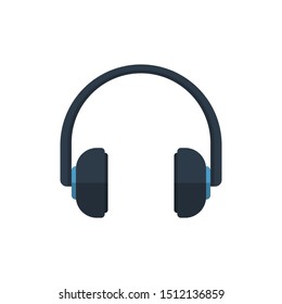 Headphones vector design illustration isolated on white background