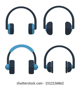 Headphones vector design illustration isolated on white background