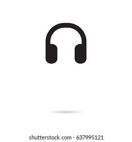 headphones vector flat icon