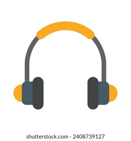 Headphones Vector Flat Icon For Personal And Commercial Use.
