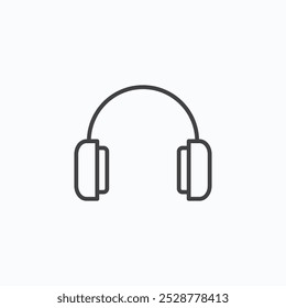 Fones de ouvido ícone plano vetorial set.eps
