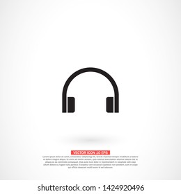 headphones vector icon 10 eps , Lorem ipsum Flat design