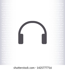 headphones vector icon 10 eps , Lorem ipsum Flat design