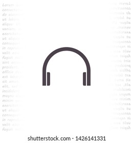 headphones vector icon 10 eps , Lorem ipsum Flat design