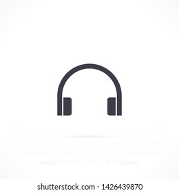 headphones vector icon 10 eps , Lorem ipsum Flat design