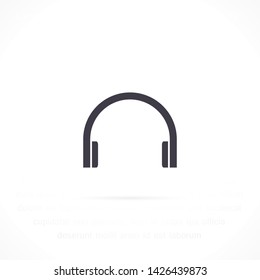 headphones vector icon 10 eps , Lorem ipsum Flat design