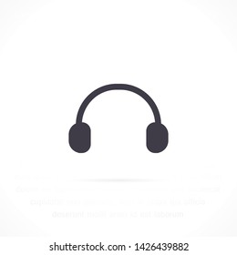 headphones vector icon 10 eps , Lorem ipsum Flat design