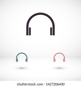 headphones vector icon 10 eps , Lorem ipsum Flat design
