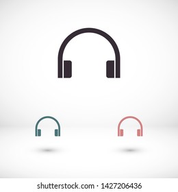 headphones vector icon 10 eps , Lorem ipsum Flat design