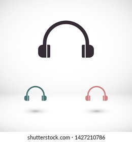 headphones vector icon 10 eps , Lorem ipsum Flat design