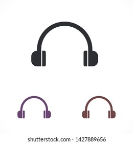 headphones vector icon 10 eps , Lorem ipsum Flat design