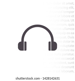 headphones vector icon 10 eps , Lorem ipsum Flat design
