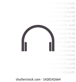 headphones vector icon 10 eps , Lorem ipsum Flat design