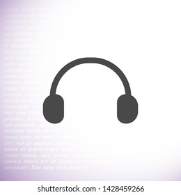 headphones vector icon 10 eps , Lorem ipsum Flat design