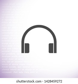 headphones vector icon 10 eps , Lorem ipsum Flat design