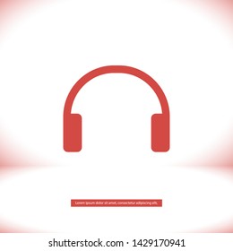 headphones vector icon 10 eps , Lorem ipsum Flat design
