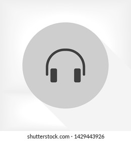 headphones vector icon 10 eps , Lorem ipsum Flat design