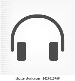 headphones vector icon 10 eps , Lorem ipsum Flat design