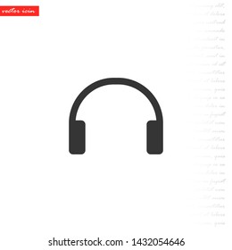 headphones vector icon 10 eps , Lorem ipsum Flat design