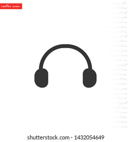headphones vector icon 10 eps , Lorem ipsum Flat design