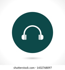 headphones vector icon 10 eps , Lorem ipsum Flat design