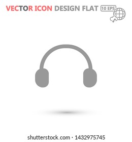 headphones vector icon 10 eps , Lorem ipsum Flat design