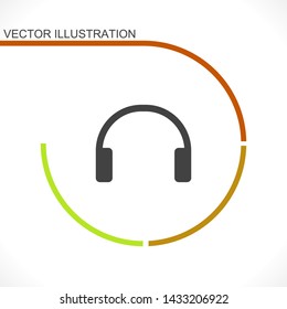 headphones vector icon 10 eps , Lorem ipsum Flat design