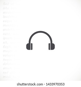 headphones vector icon 10 eps , Lorem ipsum Flat design