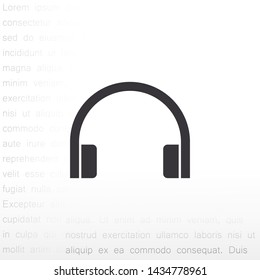 headphones vector icon 10 eps , Lorem ipsum Flat design
