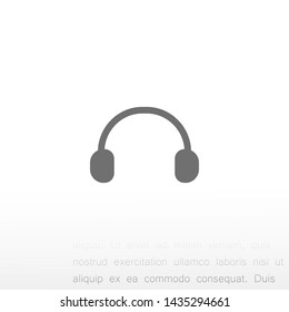 headphones vector icon 10 eps , Lorem ipsum Flat design