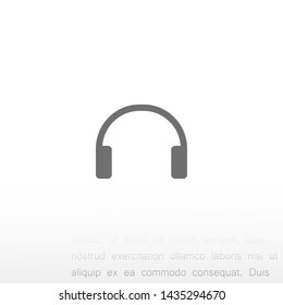 headphones vector icon 10 eps , Lorem ipsum Flat design