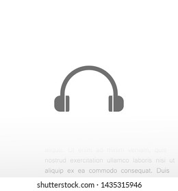 headphones vector icon 10 eps , Lorem ipsum Flat design