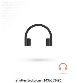 headphones vector icon 10 eps , Lorem ipsum Flat design