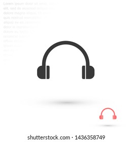 headphones vector icon 10 eps , Lorem ipsum Flat design