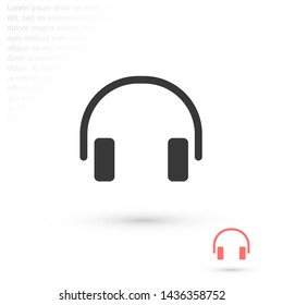 headphones vector icon 10 eps , Lorem ipsum Flat design
