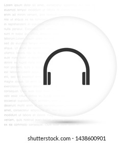 headphones vector icon 10 eps , Lorem ipsum Flat design