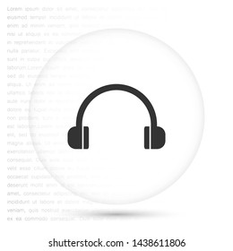 headphones vector icon 10 eps , Lorem ipsum Flat design
