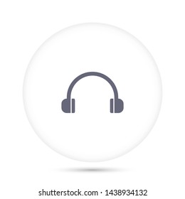headphones vector icon 10 eps, Flat design
