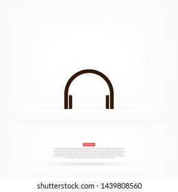 headphones vector icon 10 eps , Lorem ipsum Flat design