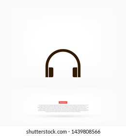 headphones vector icon 10 eps , Lorem ipsum Flat design